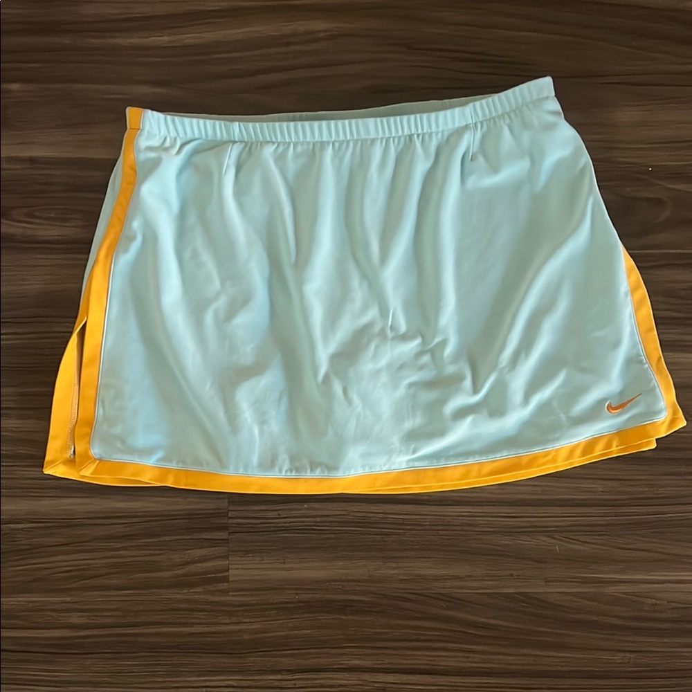 Nike Light Blue and Yellow Athletic Skort